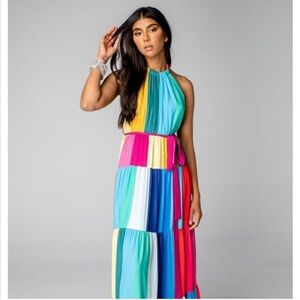 Buddy love Halter Maxi Dress